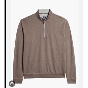 johnnie-O Brown Quarter-Zip Sweatshirt